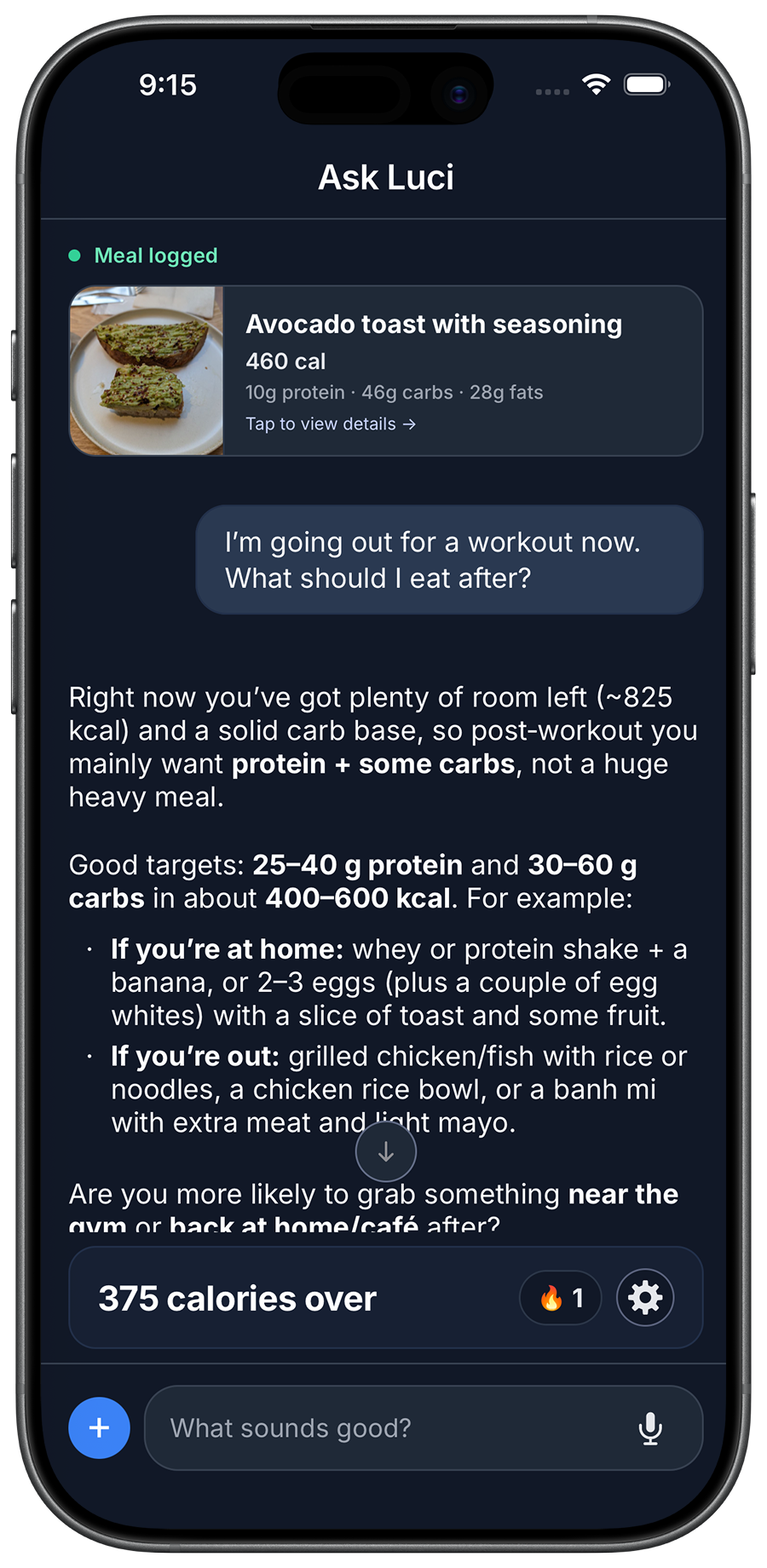 Ask Luci iPhone app screenshots